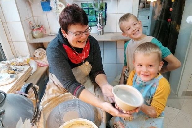 Animationstöpferei im KunstPöttchen Matzlow in der Lewitz.