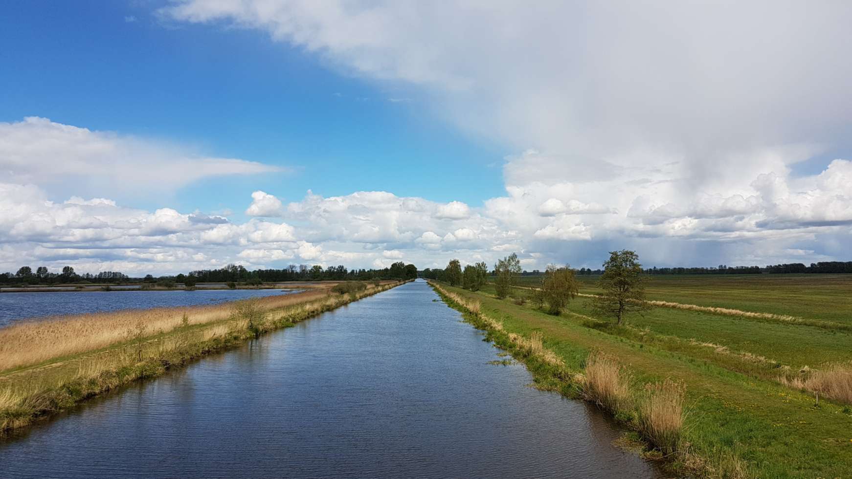 Weite Ausblicke an den Lewitzer Fischteichen - Fernglas zur Vogelbeobachtung nicht vergessen.