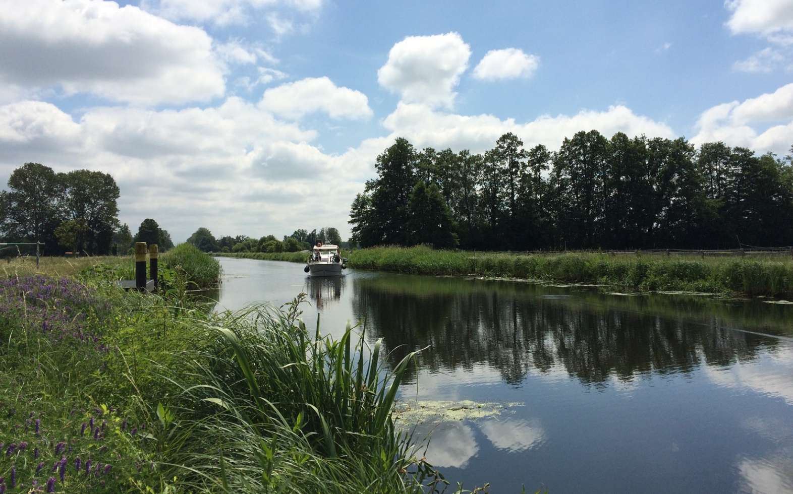 Sportboot auf dem Störkanal bei Banzkow